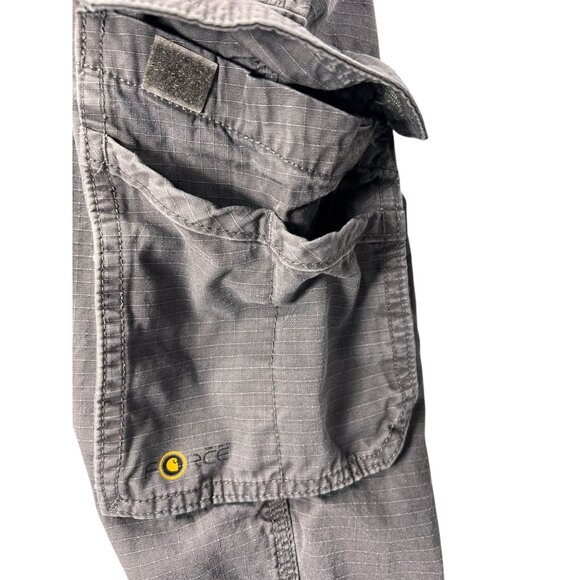 Carhartt Force Mens Gray Cargo Pants Relaxed Ripstop Pockets Durable 42x30 - Picture 5 of 16